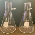 Set Of 2 Pyrex Ml Heavy Wall Filtering Flasks Sidearm Tubulation 5340-500. Fixed Price $29.00.