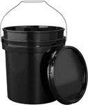 Econohome 5-GALLON Black Bucket Pail Container With Lid Metal Handles Pla. Fixed Price $42.06.