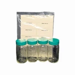 New Old Stock Vintage Lot 4 Qorpak 2 Oz Glass Beaker Bottles 50ML Green Lids. Fixed Price $17.85.