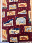 Rare! Alexander Henry "jungle Box Batik ( 1.5 Yards Long X44 Wide) 1993 Vtg. Fixed Price $21.99.