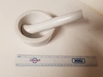 Glazed Porcelain Mortar And Pestle Set, 115 X 70MM, 60319 60320 Coorstek. Fixed Price $26.00.