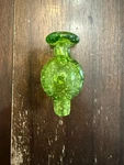 Glass Airflow Bubble Bowl Cap - Wide 25MM Glow In Dark Green. Fixed Price $14.99.