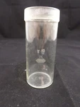 Kimble Kimax Glass 3 1" Tall Cylindrical Weighing Bottle W/ 45/12 Inner Joint. Fixed Price $14.49.