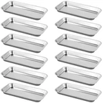 Kohand 12 Pack 201 Stainless Steel Metal Tray, Surgical Silver. Fixed Price $30.29.