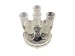 Kontes Kimble Glass 24/40 6-NECK 4" Flange Reaction Vessel Flask Top Lid. Fixed Price $244.99.
