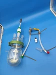 Chemglass 500ML 1801 GL-14 Jacketed Reactor With Accessories. Fixed Price $400.00.