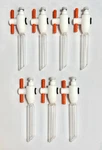 (7) Kimble Kimax 41006F-2 Ptfe 2.8MM Bore Stopcock Plugs & 17802-99 Tips. Fixed Price $64.99.