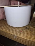 White Jar Container Candle Round Wax Ceramic Wood Lid Single Pack. Fixed Price $17.00.