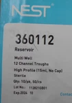 Nest 360112 Reservoir Channel Trough 15ML Sterile - 10/BOX Lot Of Boxes. Fixed Price $79.99.