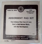 Gelman Pall 66025 Absorbent Kit 47MM 1000 Pads Dispenser. Fixed Price $150.00.