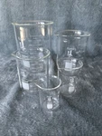 Karter Scientific 213A2 Graduated Glass Beaker Pack Of 5 Nesting Stackable. Fixed Price $22.00.