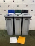 Rubbermaid 2007918 Station, 3-STREAM Landfill/mixed Recycling/compost. Fixed Price $225.00.