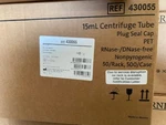 (case Of 500) Corning 430055 - 15 Ml Pet Centrifuge Tubes, No Rack Exp 4/2024. Fixed Price $229.99.