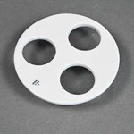 Coorstek Glazed Porcelain 140MM Diameter 30MM Hole Desiccator Plate. Fixed Price $12.00.
