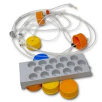 Kimble Corning Pyrex GL45 Bottle Caps With Tubing And Holder Rack Hplc Set. Fixed Price $64.76.