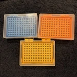 Heathrow Scientific 23461C 96-WELL Pcr Tube Racks Blue Orange Yellow (lot Of 3). Fixed Price $49.99.