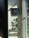 Glass Knobs/ Plates W Sargent Lock. Fixed Price $40.00.