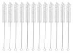 Eisco 12PK Bristle Cleaning Brushes With Fan-shaped Ends, 9" Twisted White. Fixed Price $33.63.