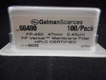 Pall Hplc 47MM Fp-vericel 0.45UM Membrane Filter FP-450 Certified 90/PK 66480. Fixed Price $66.49.