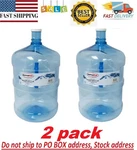 Large Reusable 5 Gallon Water Bottle Jug Container Bpa Free Home Office (2 Pack). Fixed Price $33.97.