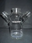 Wheaton Glass Double Sidearm 250ML Celstir Spinner Flask, No Caps, 356879, Chip. Fixed Price $24.74.