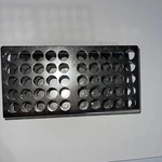 Karter Scientific 50 Hole Stainless Steel Test Tube Z Rack Holder Lab Stand. Fixed Price $16.95.