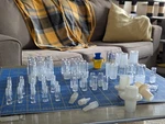Huge Mixed Lot (70) Of Pyrex Hollow Stoppers, NO.7650, Barrelhead, + Ptfe. Fixed Price $50.00.