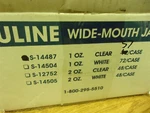 Uline Wide Mouth Jars S-14487 1OZ Clear Box Of 57 *free Shipping*. Fixed Price $39.99.