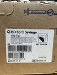 BD-309654-BX Becton Dickinson Syringe 60ML- 1 Box , Qty 40 Per. Fixed Price $60.00.
