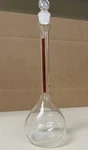 Kimax 200ML Volumetric Flask W/ Internal Thermometer Tc Glass Stopper. Fixed Price $39.99.