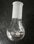 Lot Of (2) Kimax Kimble Glass 50ML Round Bottom Boiling Flasks 24/40 Joint. Fixed Price $14.95.