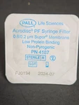 Pall Syringe 0.2 Um Supor Membrane Pes 25 Mm Diameter 50 Filters. Fixed Price $170.28.