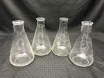 (4) Kimble Kimax Glass 500ML Graduated Narrow Mouth Erlenmeyer Flask 26500500. Fixed Price $24.99.