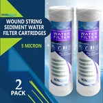 Wound String Sediment Micron Water Filter Cartridge 2.5" X 10" Pack. Fixed Price $10.30.