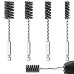 Hicarer 4 Pcs Stainless Steel Wire Brush For Drill Bore Set With Hex.... Fixed Price $12.58.
