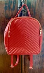 Red Persaman New York Backpack Leather Quilted Made In Italy Euc Retails $450. Fixed Price $115.00.