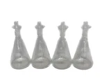 (4) Corning Pyrex 500ML Glass Determination Erlenmeyer Flask W/ #22I Stopper. Fixed Price $69.99.