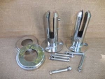 Set Of Nuzamas 304 Stainless Steel Glass Panel Posts, 8-12MM Floor Mount. Fixed Price $17.99.