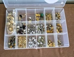 Craft Jewelry Making Filagree Bead Caps Charms Mix Case. Fixed Price $12.98.