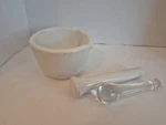 Set Of Coorstek 400 Ml Mortar 60322 And Pestle 60320 Glazed Porcelain. Fixed Price $60.00.
