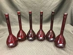 (6) Pyrex 250ML Low Actinic Class Red Glass Tc Volumetric Flask 55640-250. Fixed Price $165.99.