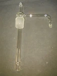 Used Chemglass 55/50 Joint Custom Vacuum Trap Stopper W/ Tube Holes, Chip. Fixed Price $154.99.