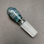 Multicolor Swirl 10MM Glass Male Ground Joint Stopper Plug. Fixed Price $16.00.