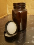 Amber-black Glass 150ML Bottles With Ribbed Oz Lids.. Fixed Price $45.00.