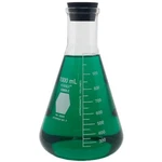 Kimble Kimax 1000ML Narrow Mouth Erlenmeyer Flask With Rubber Stopper (single). Fixed Price $19.99.