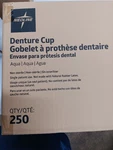 1 CASE/250 Medline DYND70293 Denture Cup Containers With Lid, Clear, 8 Oz. Fixed Price $45.00.