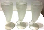 Vintage Tiara Pilsner Beer Glasses Set Of 3 Frosted Powder Horn 1/8". Fixed Price $24.29.