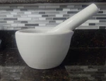 Large White Porcelain Mortar & Pestle Set By Coors #60409 #60329 Usa. Fixed Price $225.00.