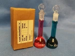 Two Kimble Kimax Glass Class 10ML Volumetric Flask #9 Stopper 28014 New In Box. Fixed Price $24.94.