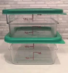 Cambro Polycarbonate Square 2 Quart Food Storage Container, Pack Clear. Fixed Price $32.99.